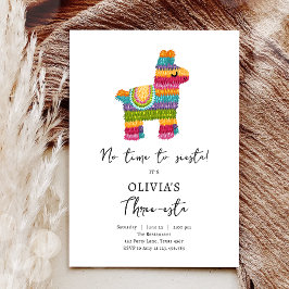 Fiesta Three esta Piñata Mexican Girl 3rd Birthday Inbjudningar