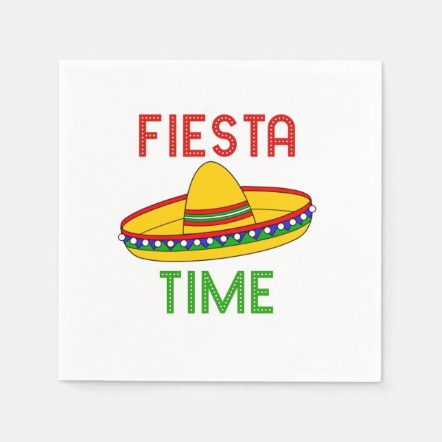 Fiesta Time Cinco De Mayo Papper Napkins Pappersservett (Framsidan)