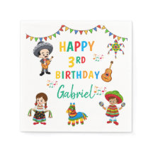 Fiesta, treesta barns födelsedag party blöjor