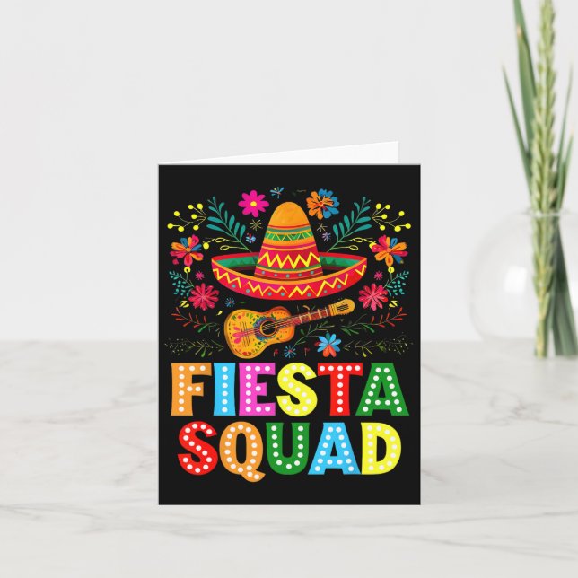 Fiesta-trupp Cinco De Mayo Låt oss festa mexikansk Kort (Framsida)