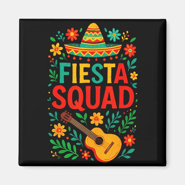 Fiesta trupp - cinco mayo mexikansk fest Fiesta tr Magnet (Framsidan)