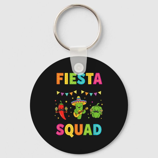 Fiesta-trupp söt kaktuspeppar klockpeppar barn nyckelring (Framsida)