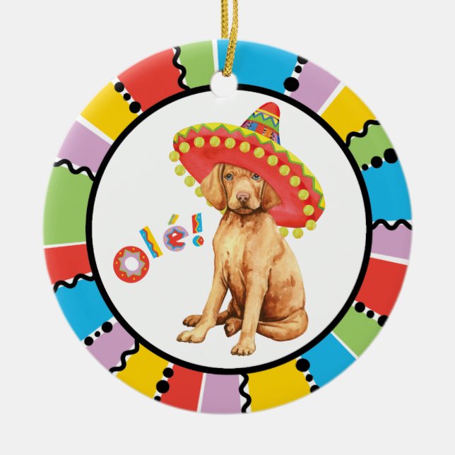 Fiesta Vizsla Ceramic Ornament (Framsidan)