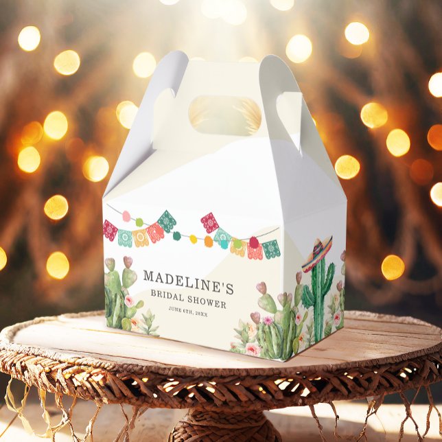 Fiesta Watercolor Cactus Mexican Möhippa Presentaskar (Skapare uppladdad)