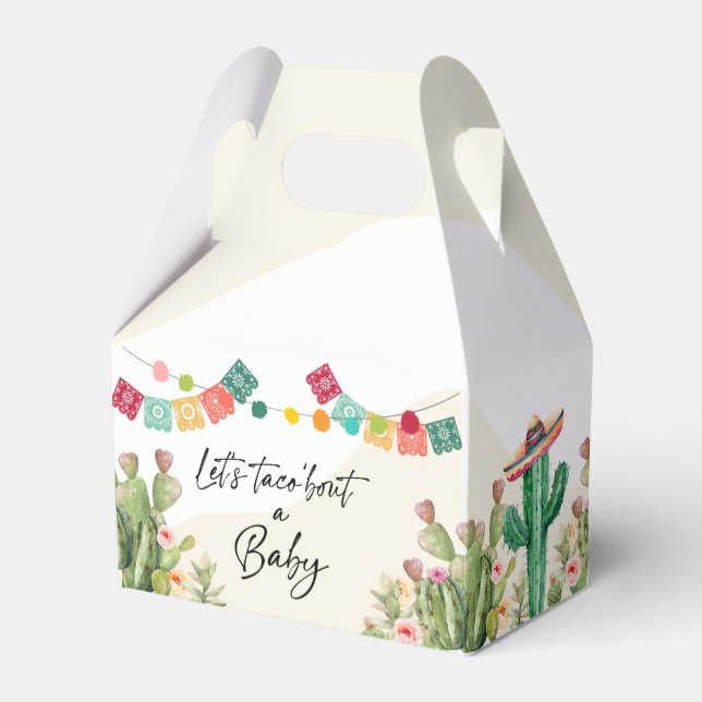 Fiesta Watercolor Cactus Mexican Party Succulent Presentaskar (Framsidan Sidan)