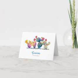 Fiesta Watercolor Cactus Möhippa Tack Kort