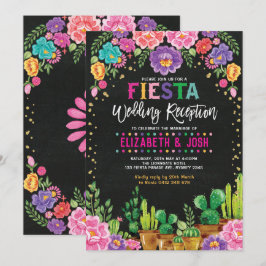 Fiesta Wedding Reception Mexikanska Blommigten Par Inbjudningar