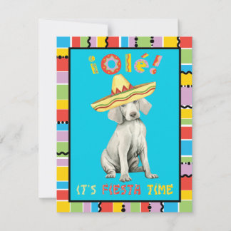Fiesta Weimaraner-inbjudan Inbjudningar