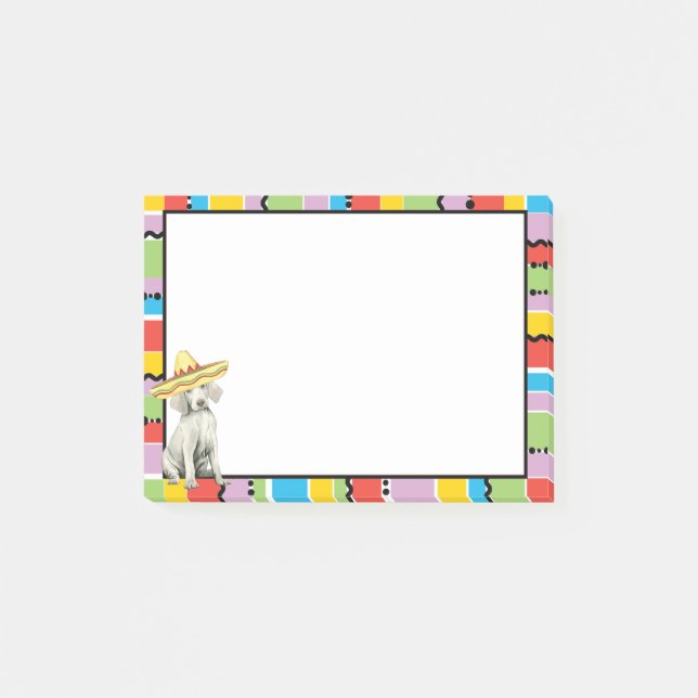 Fiesta Weimaraner Post-it Notes Block (Framsida)