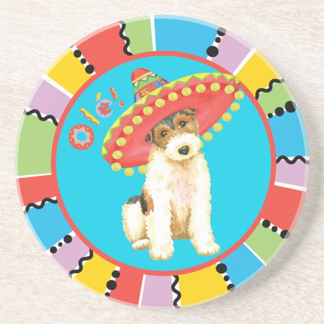 Fiesta Wire Fox Terrier Underlägg Sandsten (Framsidan)