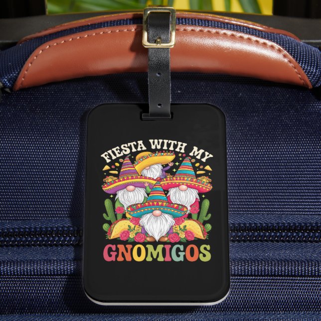 Fiesta with my Gnomigos Gnome cinco de Mayo Bagagebricka (Framsida Insitu 2)