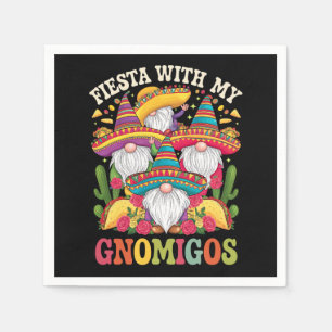 Fiesta with my Gnomigos Gnome cinco de Mayo Pappersservett