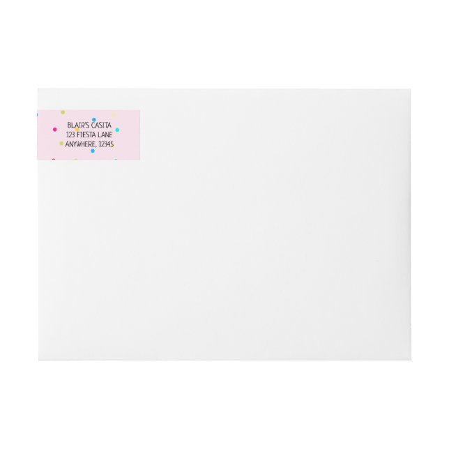 Fiesta Wrap-Around Adressetiketter Etikettband (Framsidan)