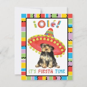 Fiesta Yorkie Inbjudningar