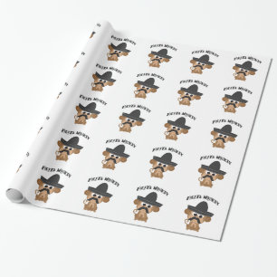 Fiestaapa med mustasch och mexikansk sombrero presentpapper