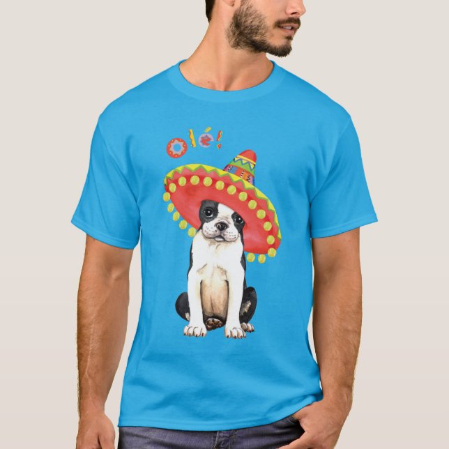 FiestaBoston Terrier T-shirt (Framsida)
