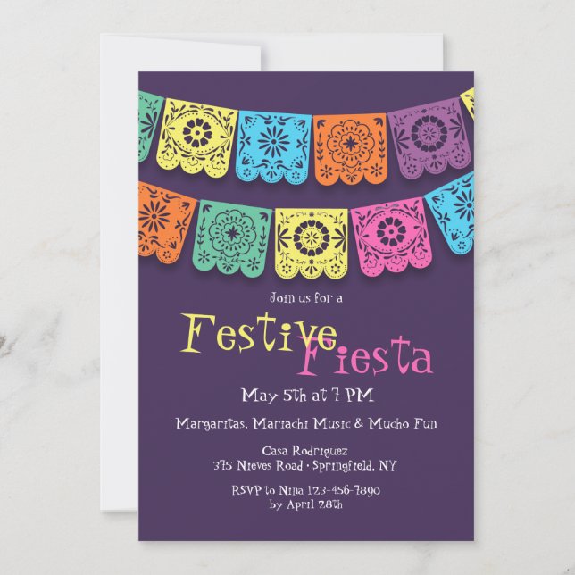 Fiestaflaggor Inbjudan (Framsida)