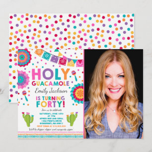 Fiestas 40:e födelsedagsinbjudan Heliga Guacamole  Inbjudningar