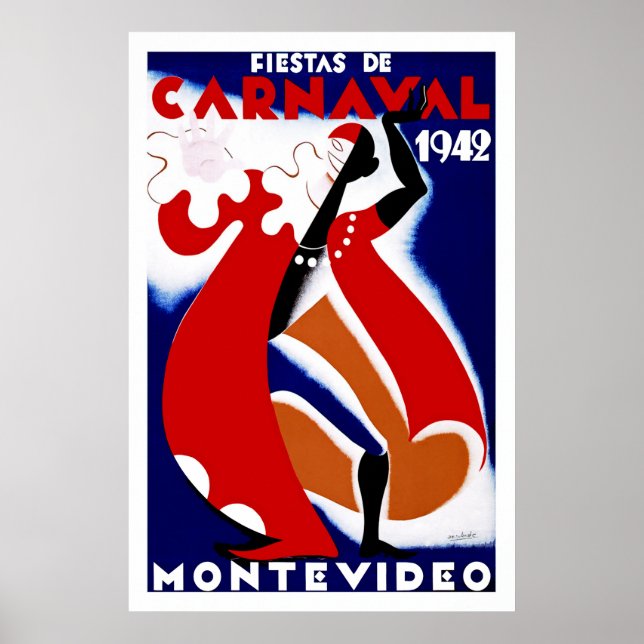 Fiestas de Carnaval ~ Montevideo Poster (Framsidan)