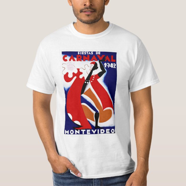 Fiestas de Carnaval ~ Montevideo Tee Shirt (Framsida)