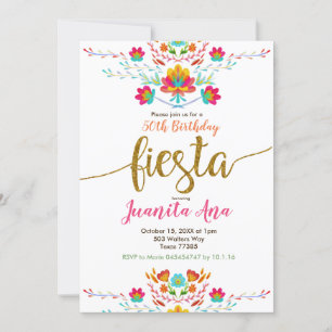 Fiestas femtionde överraskning Födelsedagsfest inb Inbjudningar