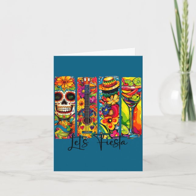 Fiestatrupp cinco de mayo låt oss fiesta mexikansk kort (Framsida)