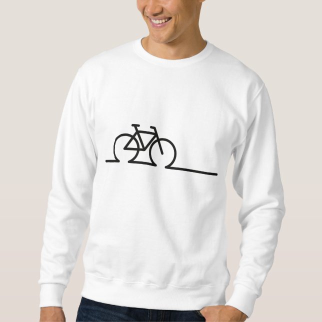 Fiets lijn tekening. E-bike race- en MTB fietsen. Lång Ärmad Tröja (Framsida)