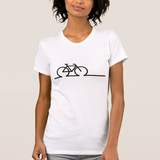 Fiets lijn tekening. E-bike race- en MTB fietsen. T Shirt (Framsida)