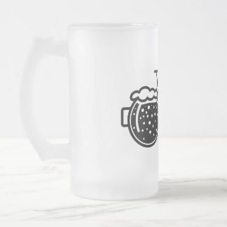 Fiets met bierglas. Flesopener icoon Frostat Ölglas