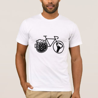 Fiets met bierglas. Flesopener icoon T Shirt