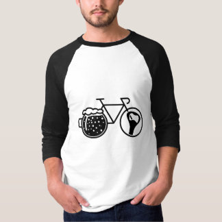 Fiets met bierglas. Flesopener icoon T Shirt