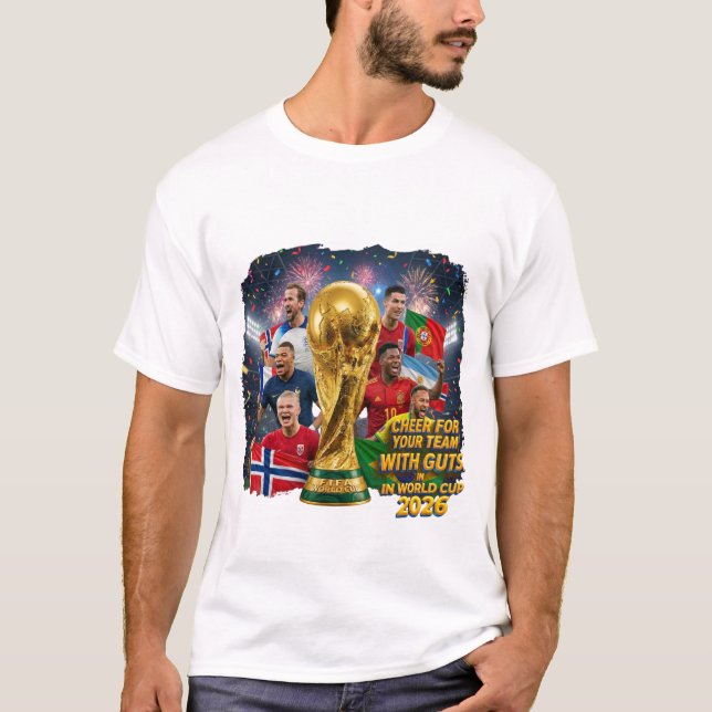FIFA VM 2026 Fotbollsstjärnor Firar T-Shirt (Framsida)