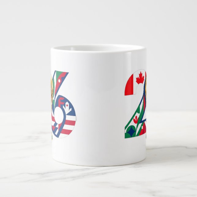 FIFA World Cup 2026 Muggdesign – USA Kanada Mexiko Jumbo Mugg (Framsidan)