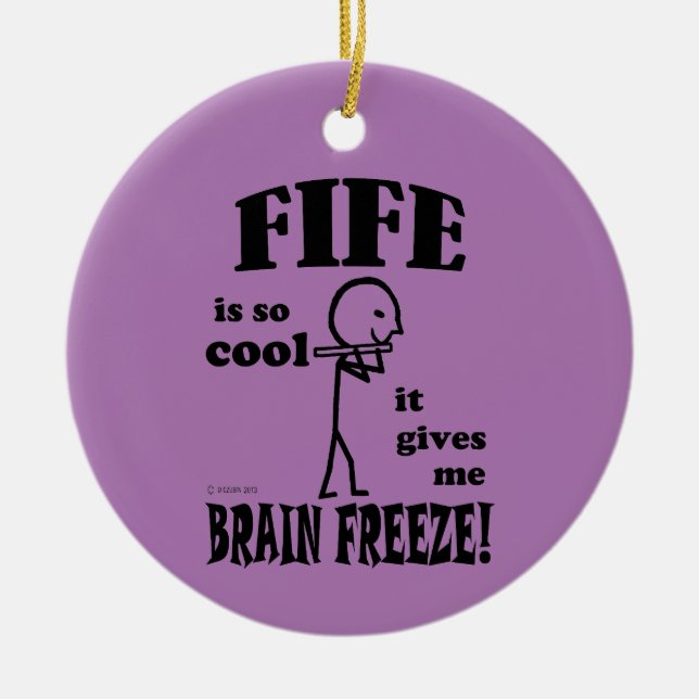Fife, Brain Freeze Ceramic Ornament (Framsidan)