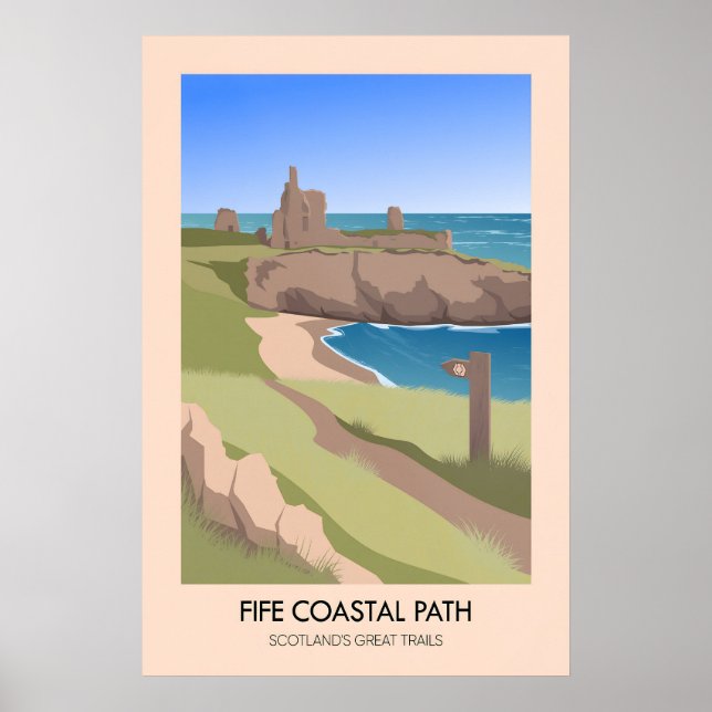 Fife Coastal Path Scotlands Great Trails Poster (Framsidan)