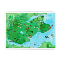 Fife Coastal Väg Scotland Illustrated Karta