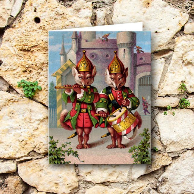 Fife & Drum Foxs Note Card Helgkort (Skapare uppladdad)
