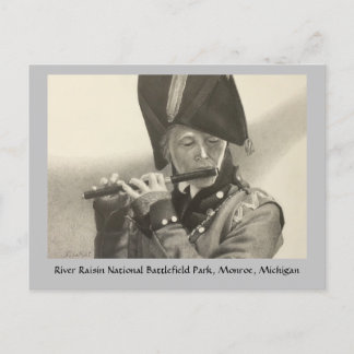 Fife Player vid Battlefield Postcross Postcard Vykort