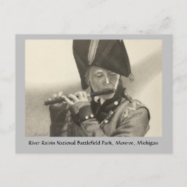 Fife Player vid Battlefield Postcross Postcard Vykort