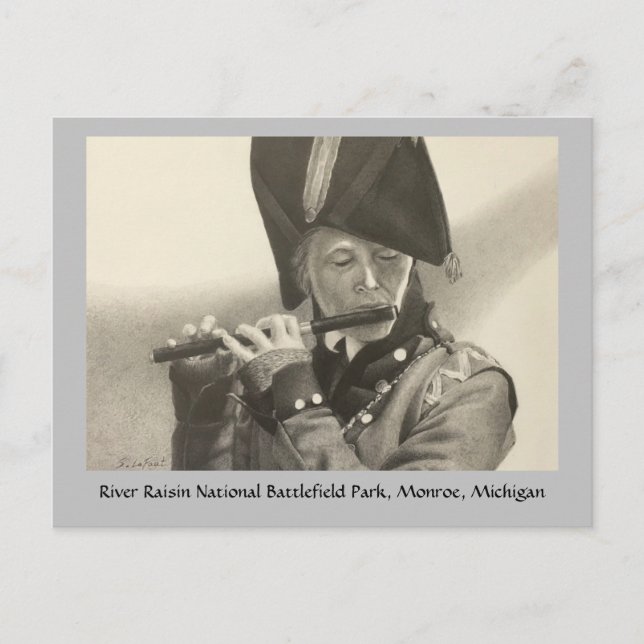 Fife Player vid Battlefield Postcross Postcard Vykort (Framsida)