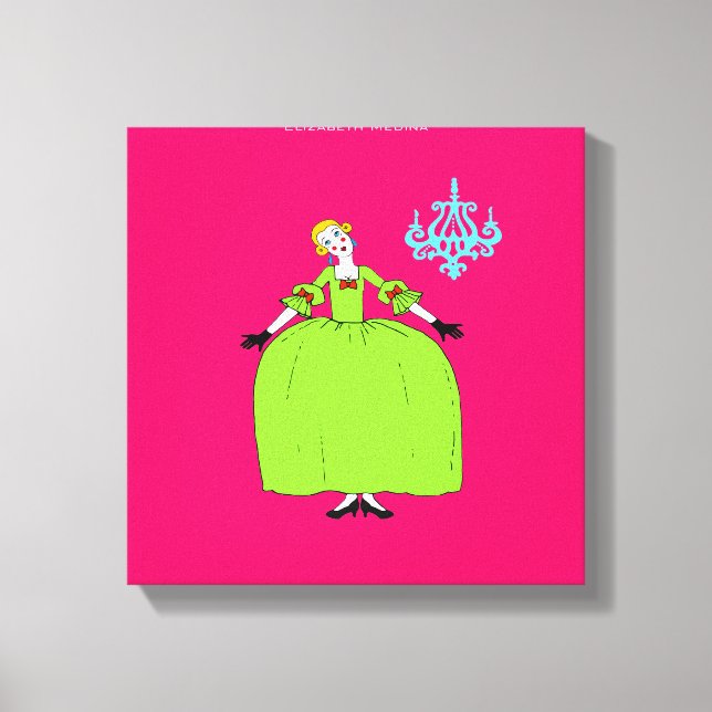 Fifi ~ CHANGE FÄRG 11x11 1,5" tjockt Canvastryck (Framsida)