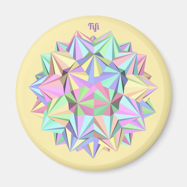 FIFI ~ POLYHEDRA ~ PASTEL~ MAGNET (Framsidan)