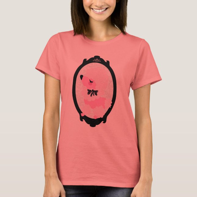Fifi Rosa Pudel Woman Tshirt T-shirt (Framsida)