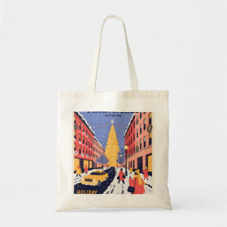 Fifth Avenue NYC jul Retro reseskylt Tygkasse