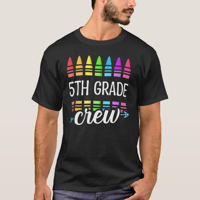 Fifth Grade Crew 5th School Day Team 5th Grade T Shirt (Framsida)