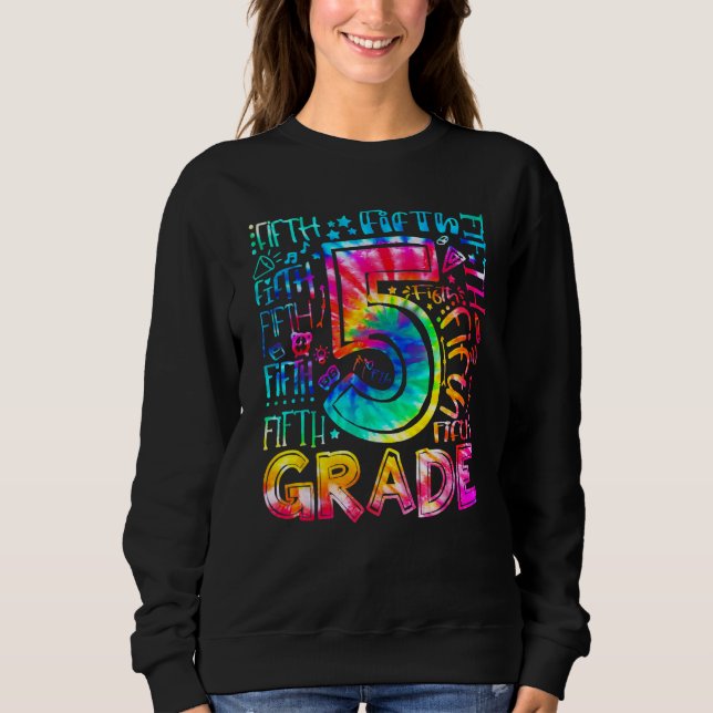 Fifth Grade Tie Dye 5th Grade Back To School Teach T Shirt (Framsida)