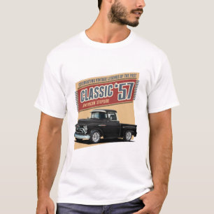 Fifties Black Street Rod Lastbil T Shirt