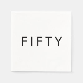 Fifty 50th Birthday Party Pappersservett