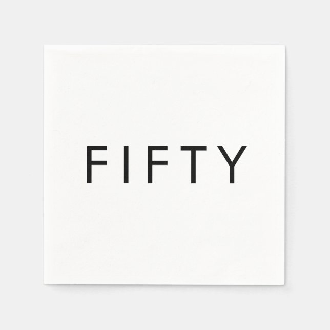 Fifty 50th Birthday Party Pappersservett (Framsidan)