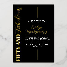 Fifty and Fabulous Black Gold 50th Birthday Party